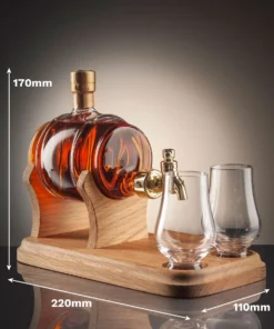 Barrel and 2 Glasses