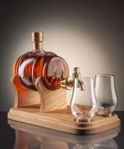 Barrel and 2 Glasses